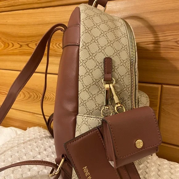 NWT NINE WEST medium Dome Logo Backpack - Picture 12 of 12